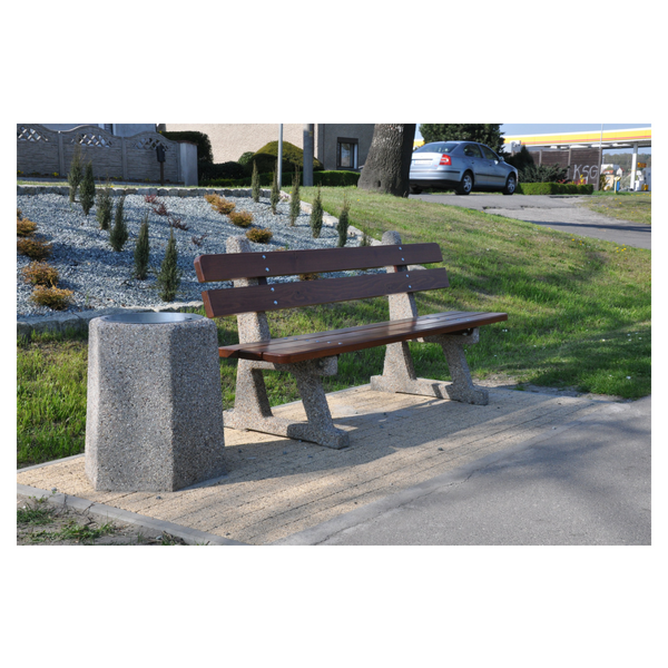 André Hexagonal Concrete Litter Bin 40 l – photo 4