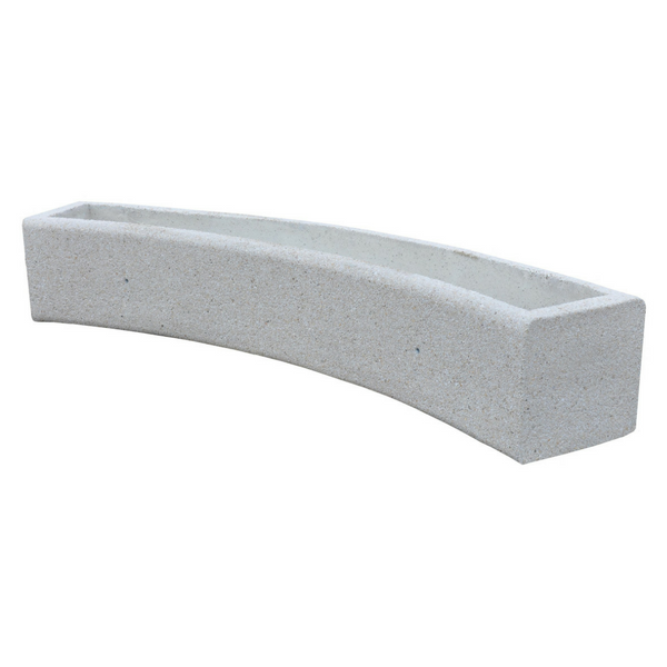 Ilona Curved Concrete Planter 230x40x40 cm