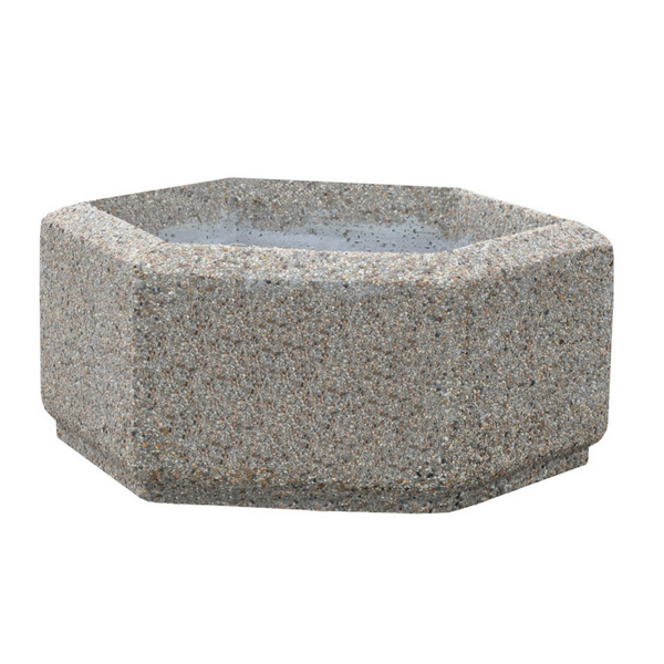 Waleria Hexagonal Concrete Planter 80x36 cm