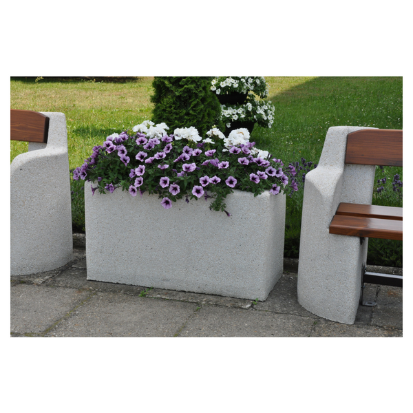 Phillip Rectangular Concrete Planter 90x40x50 cm – photo 5