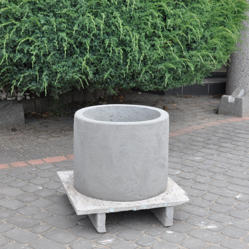 Dobrosław Round Concrete Planter 50x40 cm – photo 5