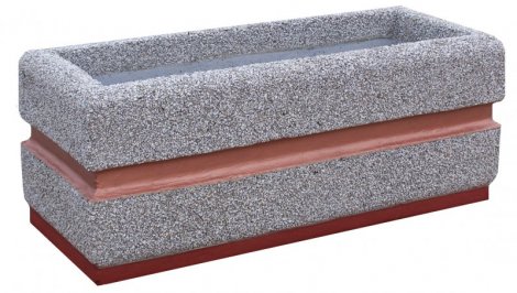 Scarlett rectangular concrete planter 100 x 40 cm