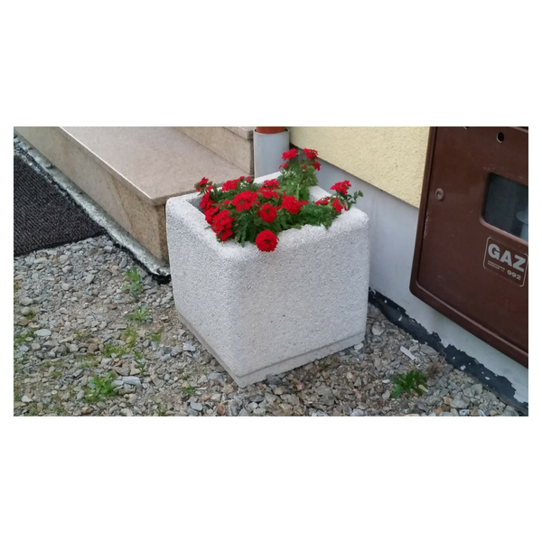 Lechosław Square Concrete Planter 40x40x40 cm – photo 4