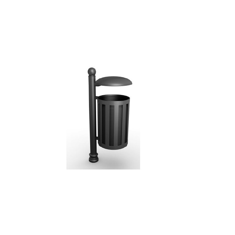 Armando steel and cast iron litter bin 35 l