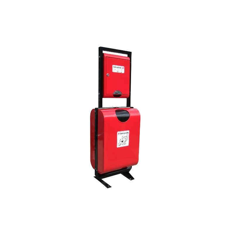 Scott dog waste bin 50 l, height 150 cm