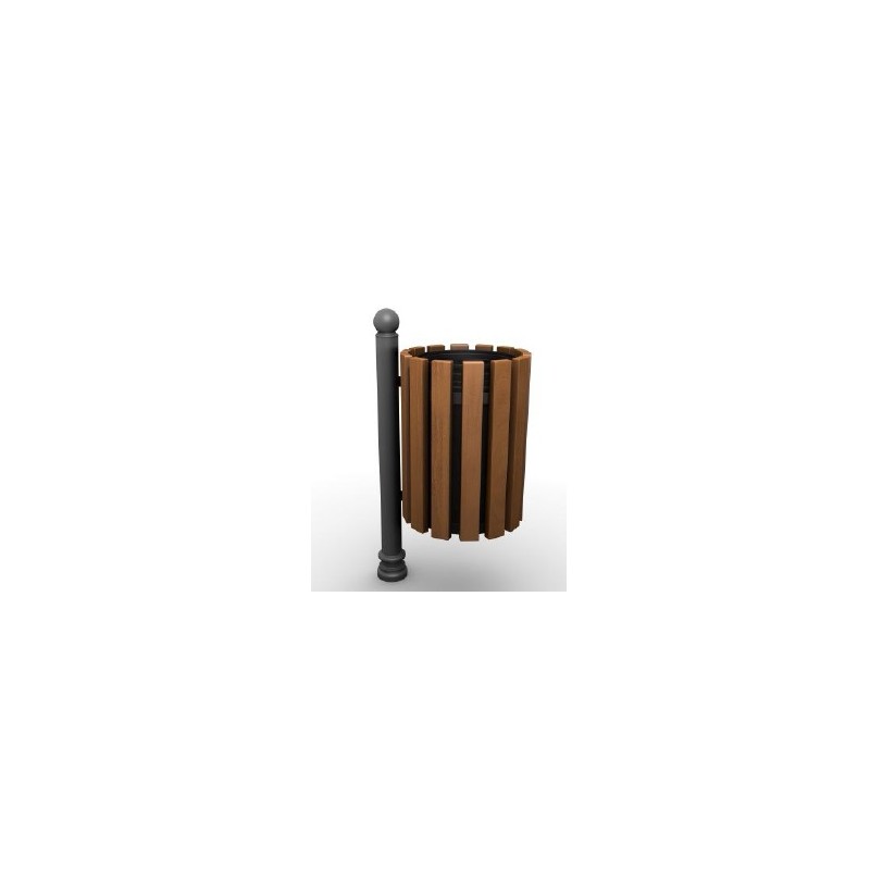 Enrique steel and cast iron litter bin 35 l