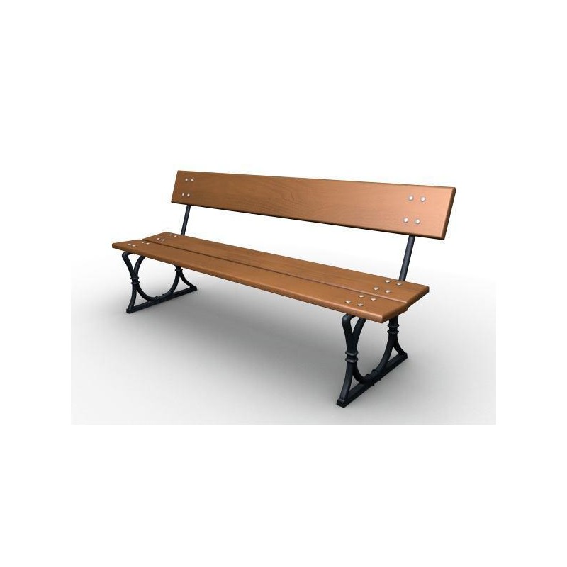 Benjamin Park Bench with Backrest 180 cm