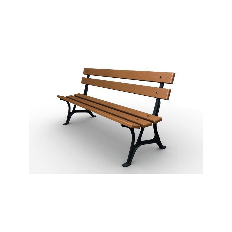 Lena Urban Bench with Backrest 180 cm