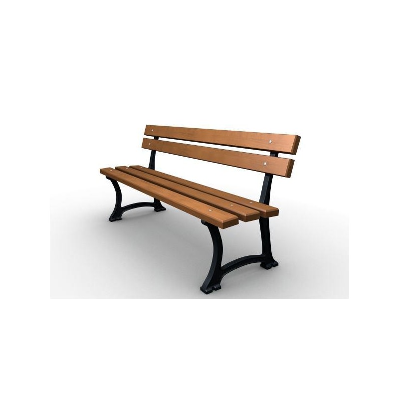 Dieter Urban Bench with Backrest 180 cm