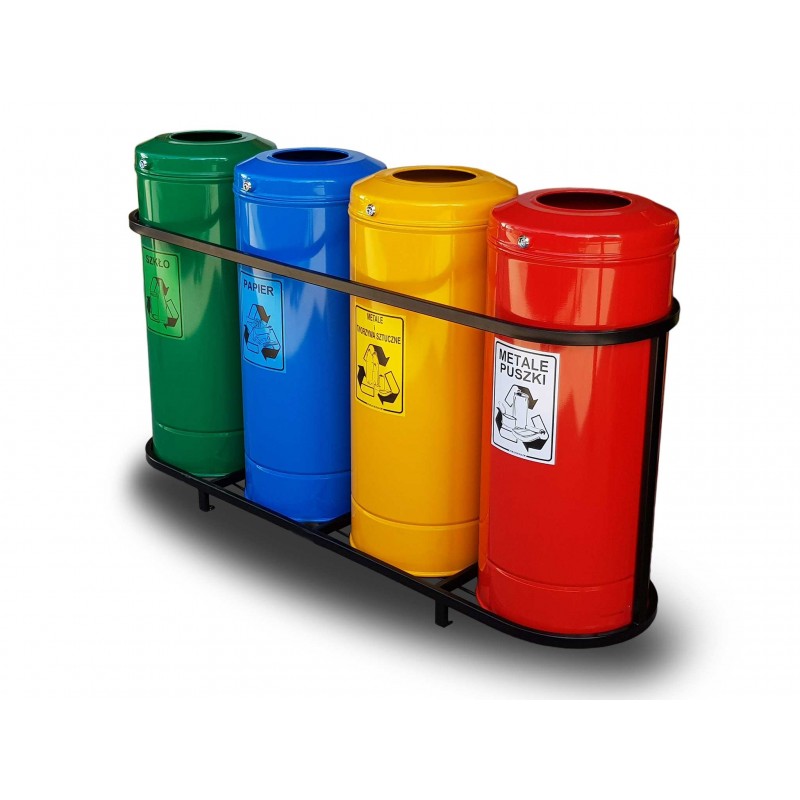 Aleksy Recycling Bin Set 4 x 60 l