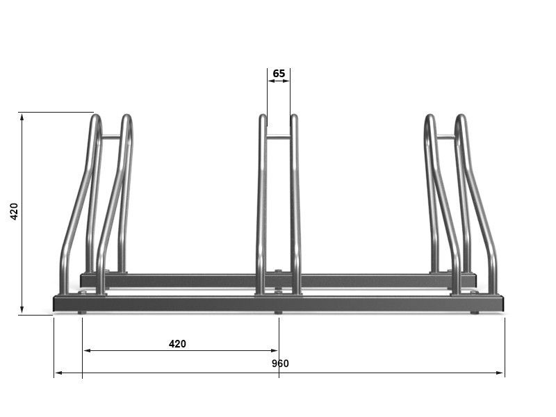 Bogdana Bike Rack, 3 Spaces – photo 8