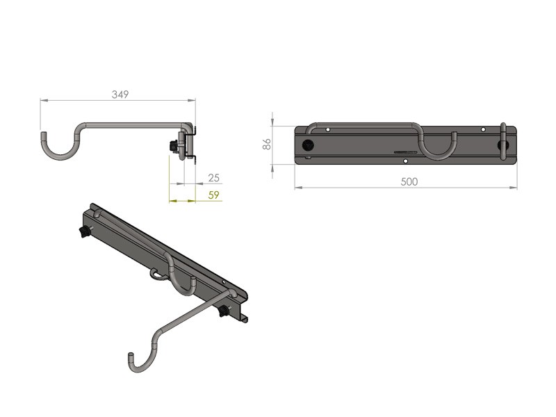 Liza Bike Hanger, 1 Space, 50 cm – photo 9