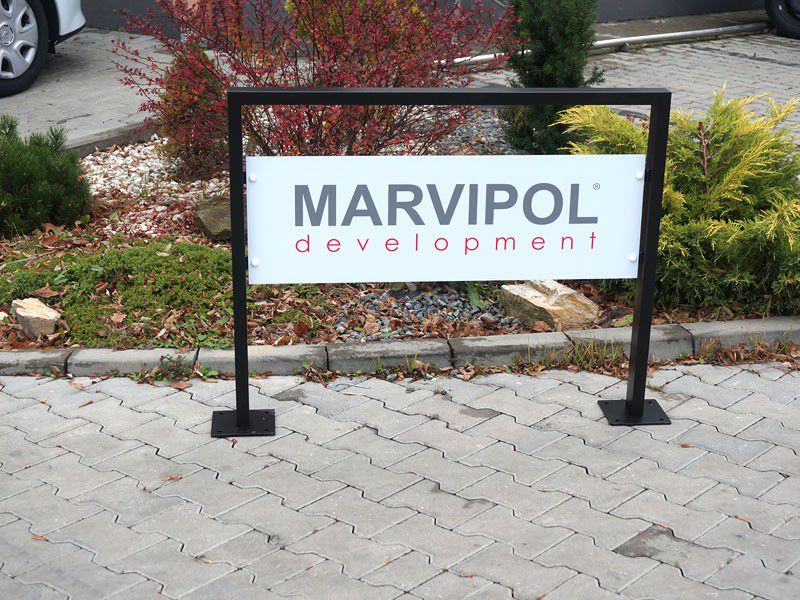 Jana bike rack with sign panel and graphics – photo 4