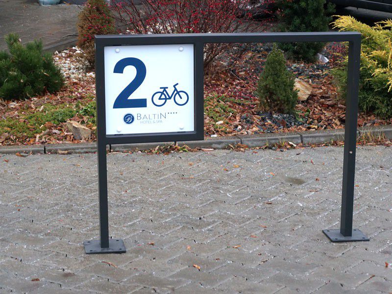 Ksenia bike rack with advertising plate – photo 5