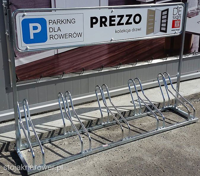 Bogdana 5-Space Bike Rack with Advertising Panel – photo 4