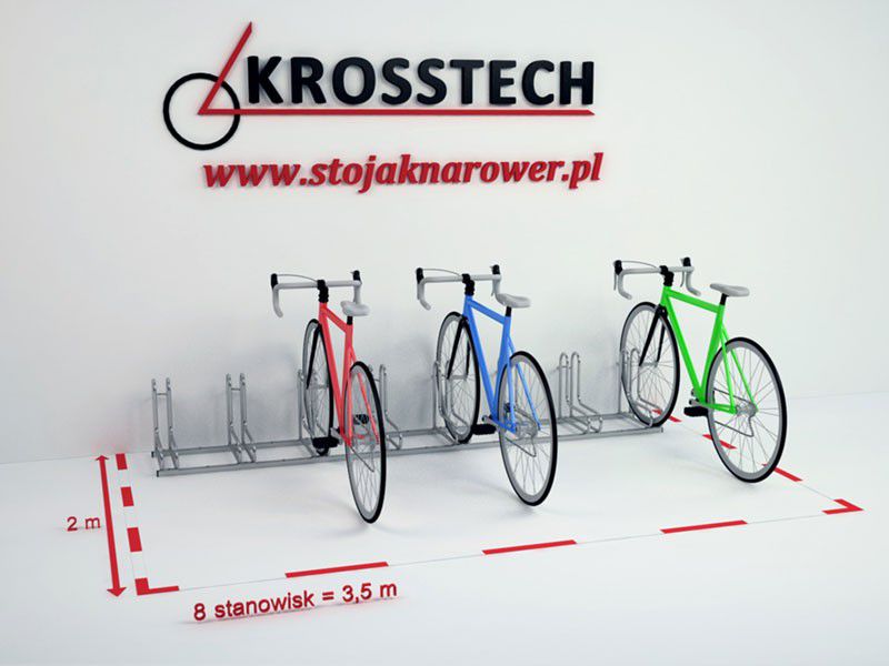 Marcus 8-Space Bike Rack with Advertising Panel – photo 5