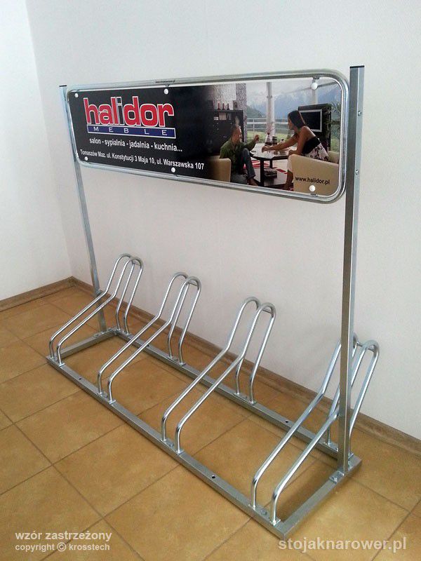 Bogdana 4-Space Bike Rack with Advertising Panel – photo 4