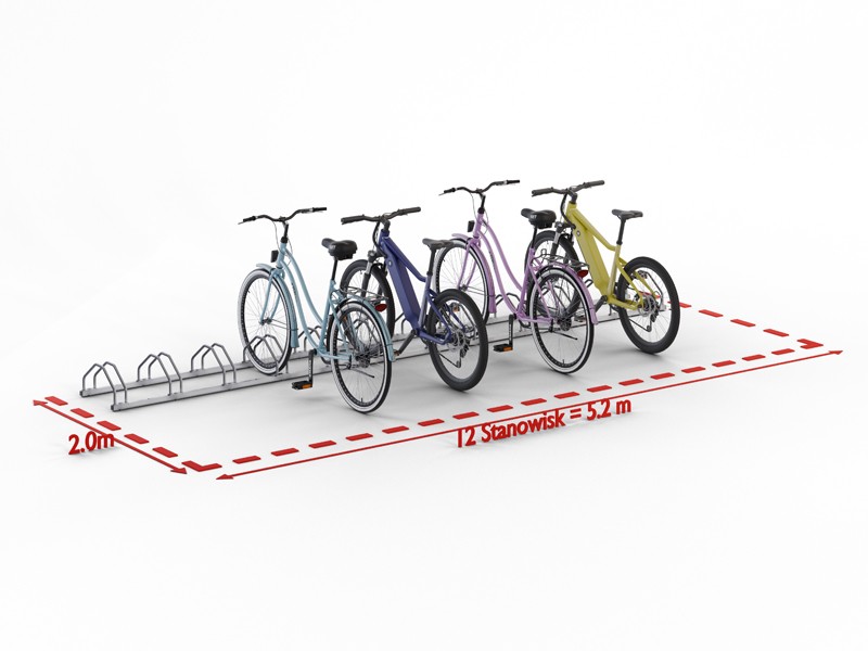 Stojak rowerowy Kornel 12 stanowisk – nuotrauka 4