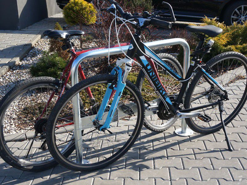 Malena oval bike rack with laser-cut design – photo 8