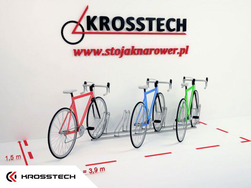 Stojak rowerowy Bogdana 6 stanowisk nierdzewny – foto 6