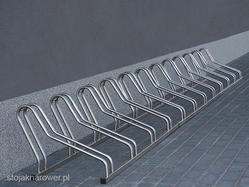 Stojak rowerowy Bogdana 12 stanowisk nierdzewny – foto 4