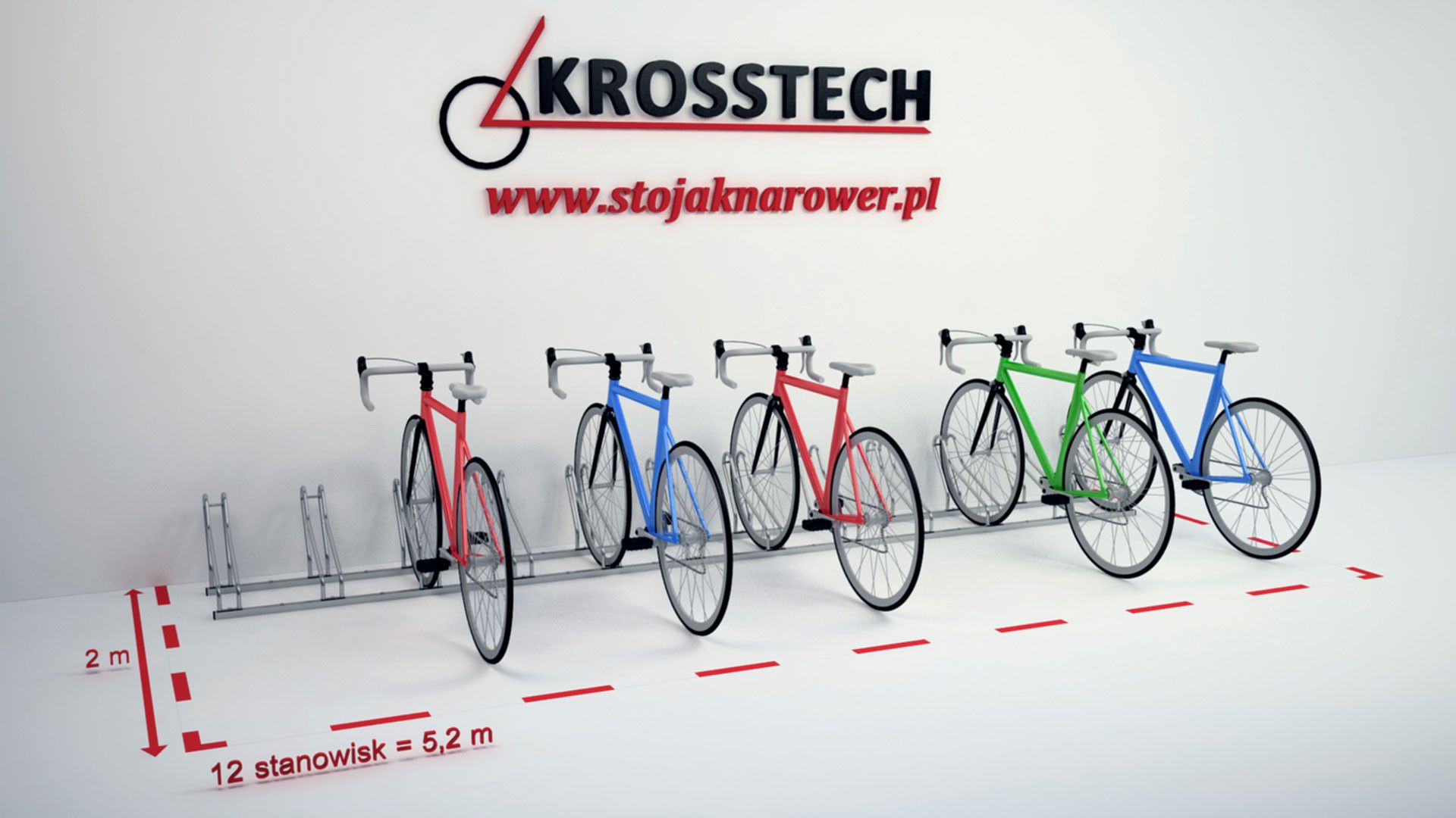 Stojak rowerowy Bogdana 12 stanowisk nierdzewny – foto 6
