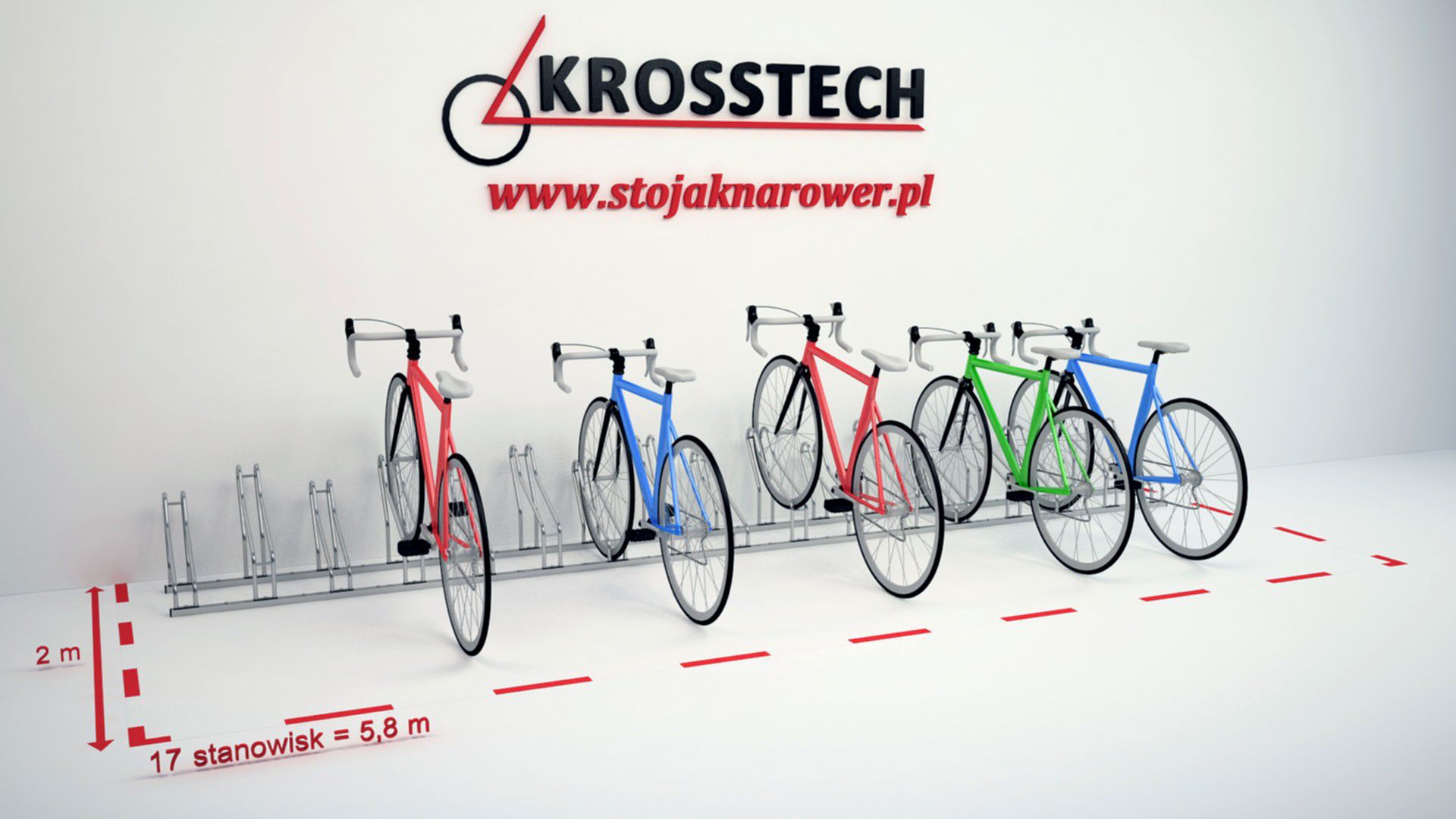 Stojan na kola Kasper 16 stání – fotografie 7